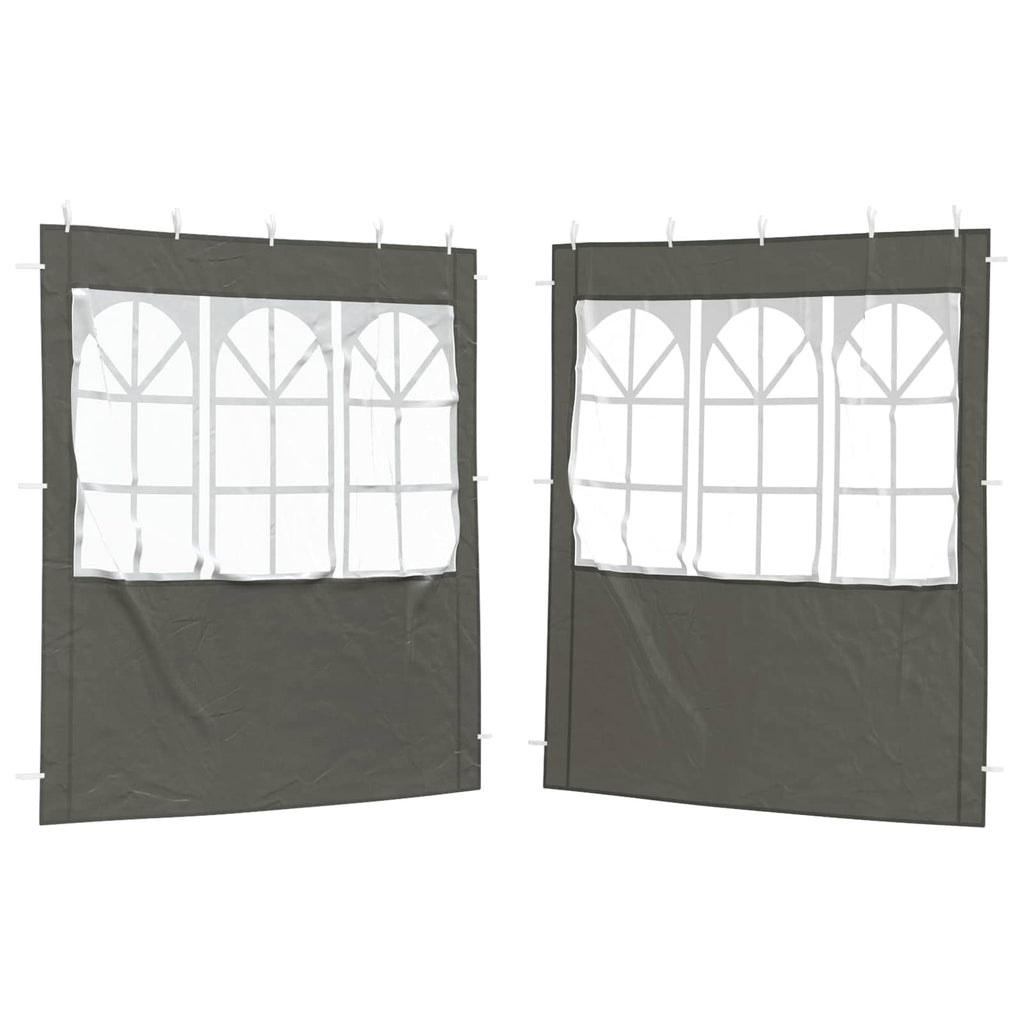 vidaXL Ściana boczna namiotu na imprezy 2 pcs 200 x 195 cm antracytowy