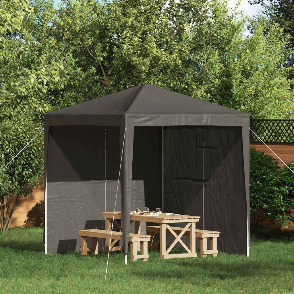 vidaXL Ściana boczna namiotu na imprezy 2 pcs antracytowy 200 x 195 cm