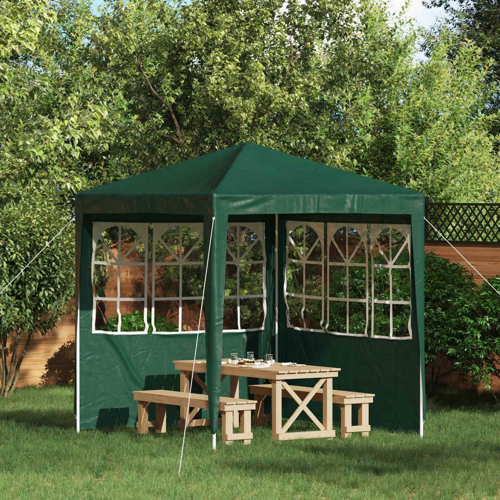 vidaXL Ściana boczna namiotu na imprezy 2 pcs 200 x 195 cm zielony