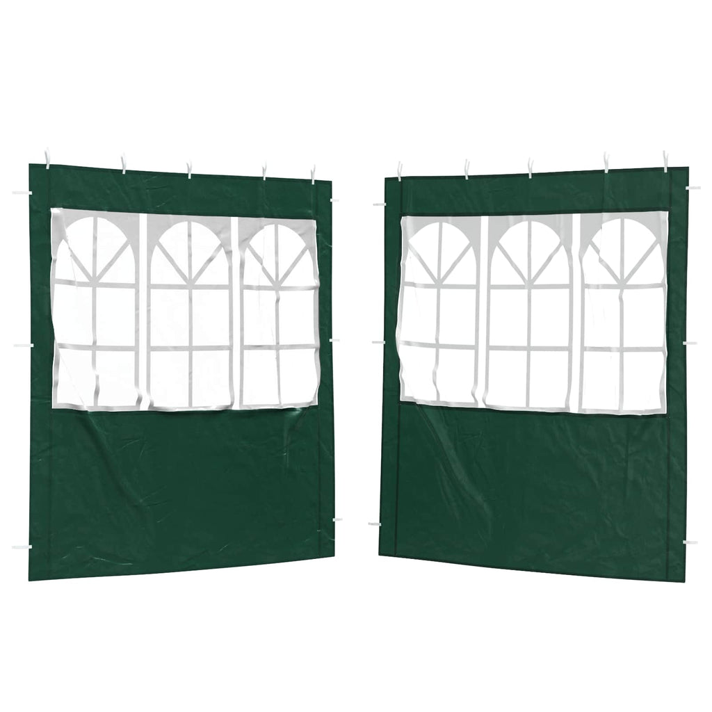 vidaXL Ściana boczna namiotu na imprezy 2 pcs 200 x 195 cm zielony