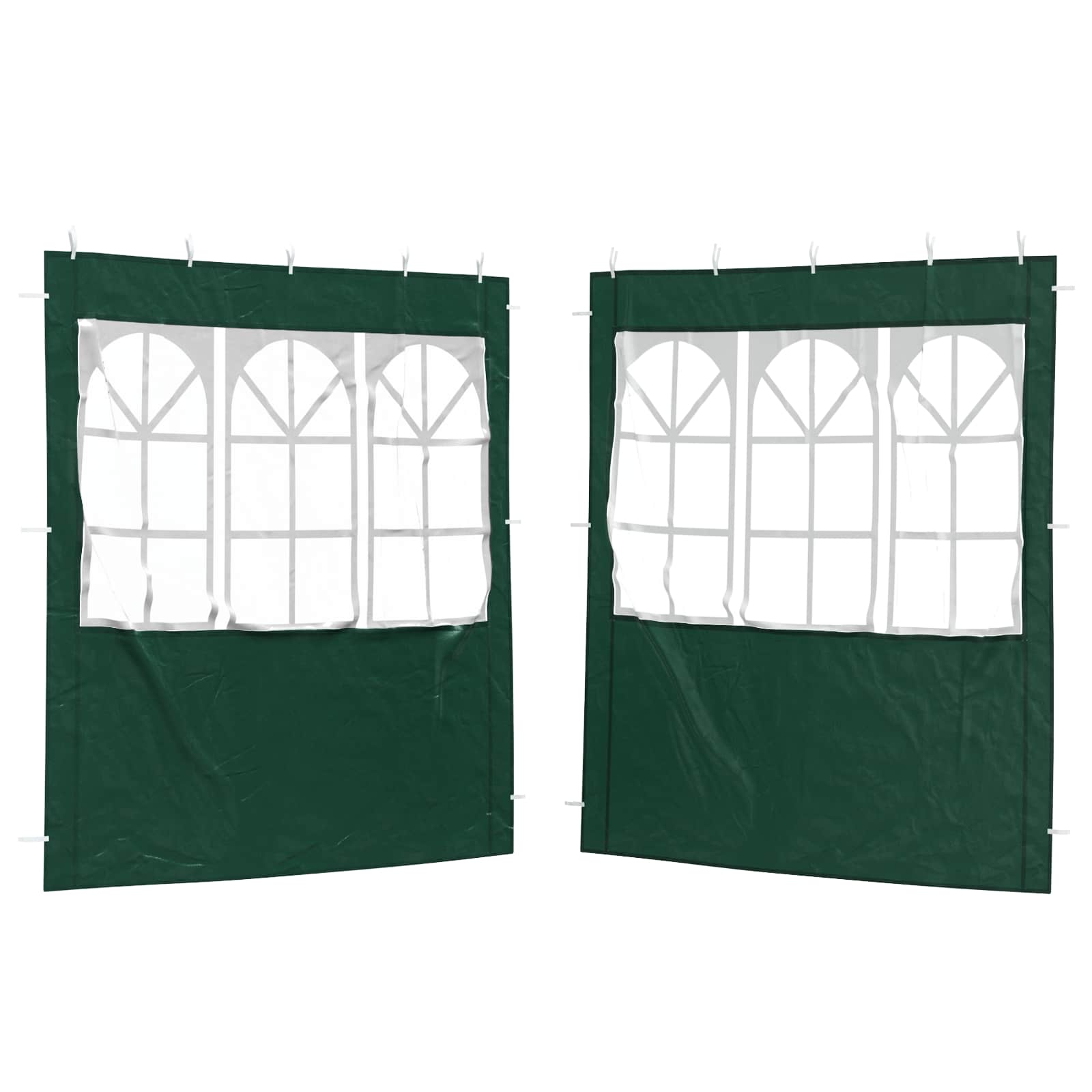 vidaXL Ściana boczna namiotu na imprezy 2 pcs 200 x 195 cm zielony