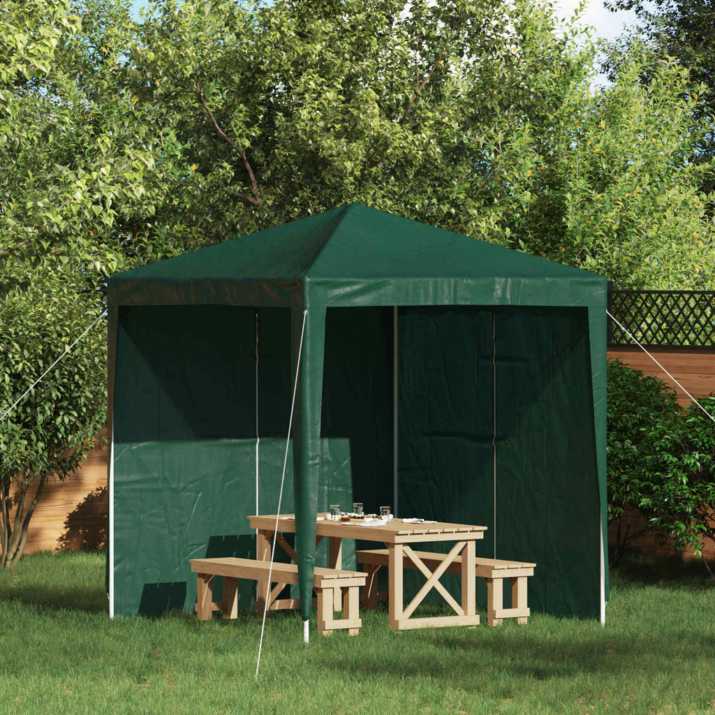 vidaXL Ściana boczna namiotu na imprezy 2 pcs zielony 200 x 195 cm