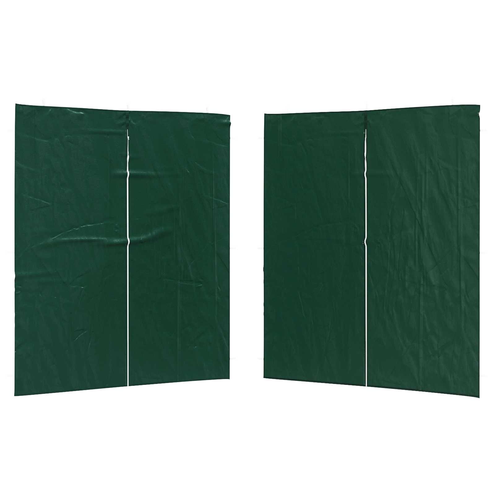 vidaXL Ściana boczna namiotu na imprezy 2 pcs zielony 200 x 195 cm