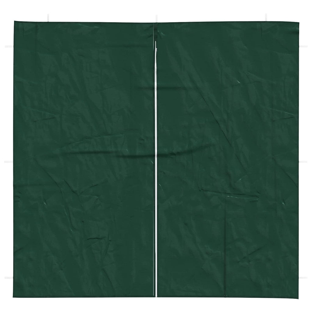 vidaXL Ściana boczna namiotu na imprezy 2 pcs zielony 200 x 195 cm