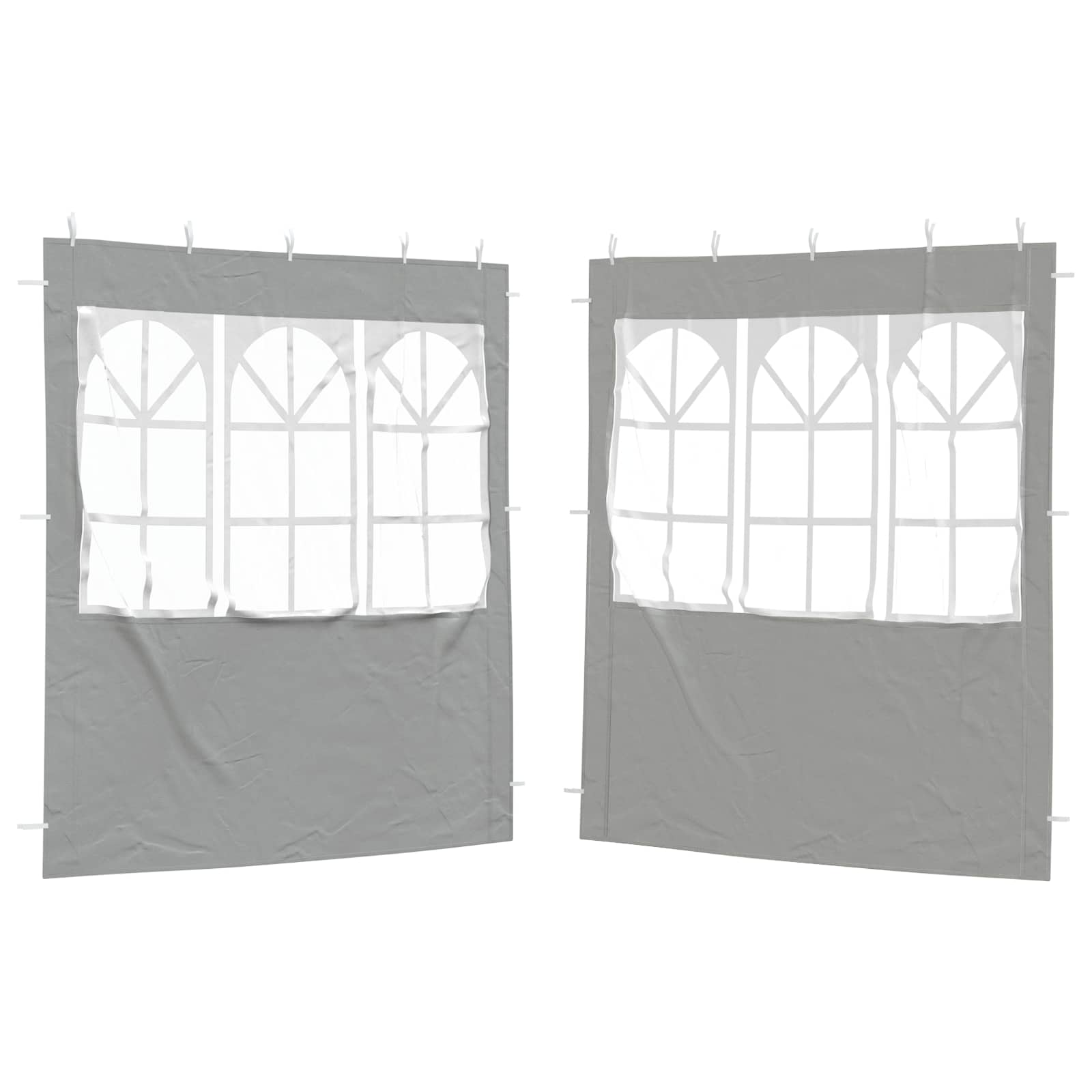 vidaXL Ściana boczna namiotu na imprezy 2 pcs 200 x 195 cm jasnoszary