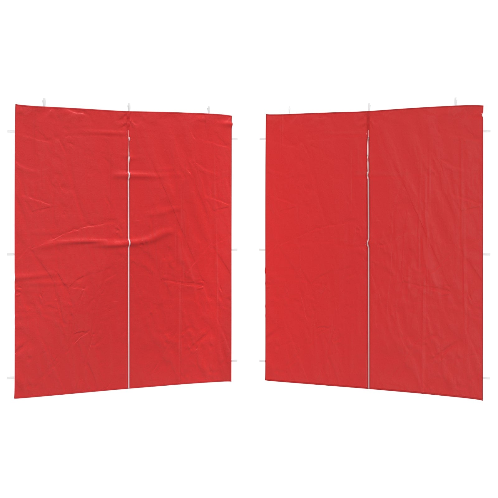 vidaXL Ściana boczna namiotu na imprezy 2 pcs czerwony 200 x 195 cm