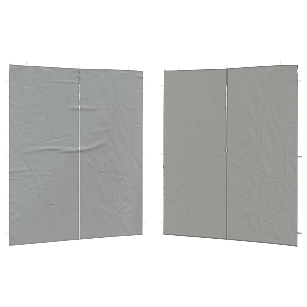 vidaXL Ściana boczna namiotu na imprezy 2 pcs jasnoszary 200 x 195 cm