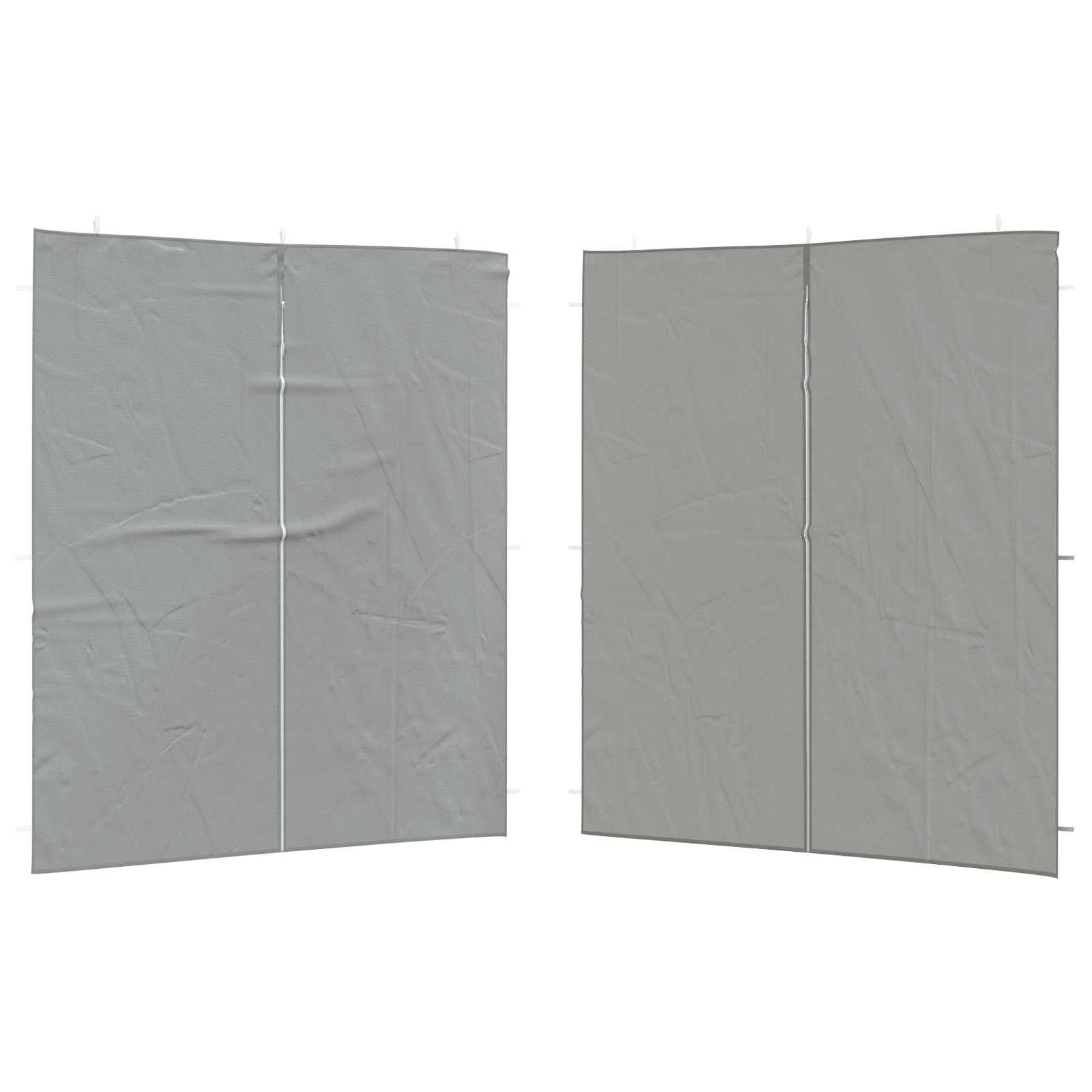 vidaXL Ściana boczna namiotu na imprezy 2 pcs jasnoszary 200 x 195 cm