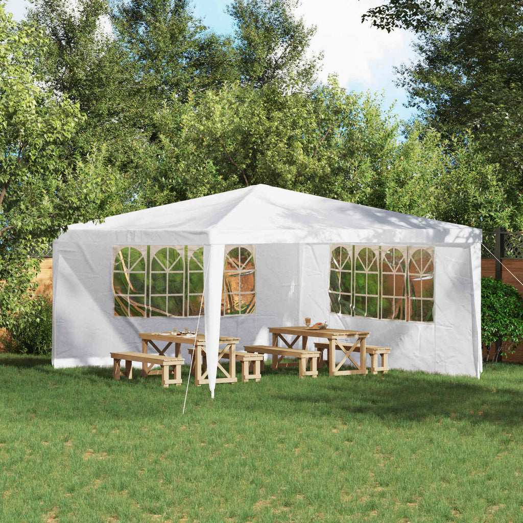 vidaXL Ściana boczna namiotu na imprezy 2 pcs 400 x 195 cm Biały