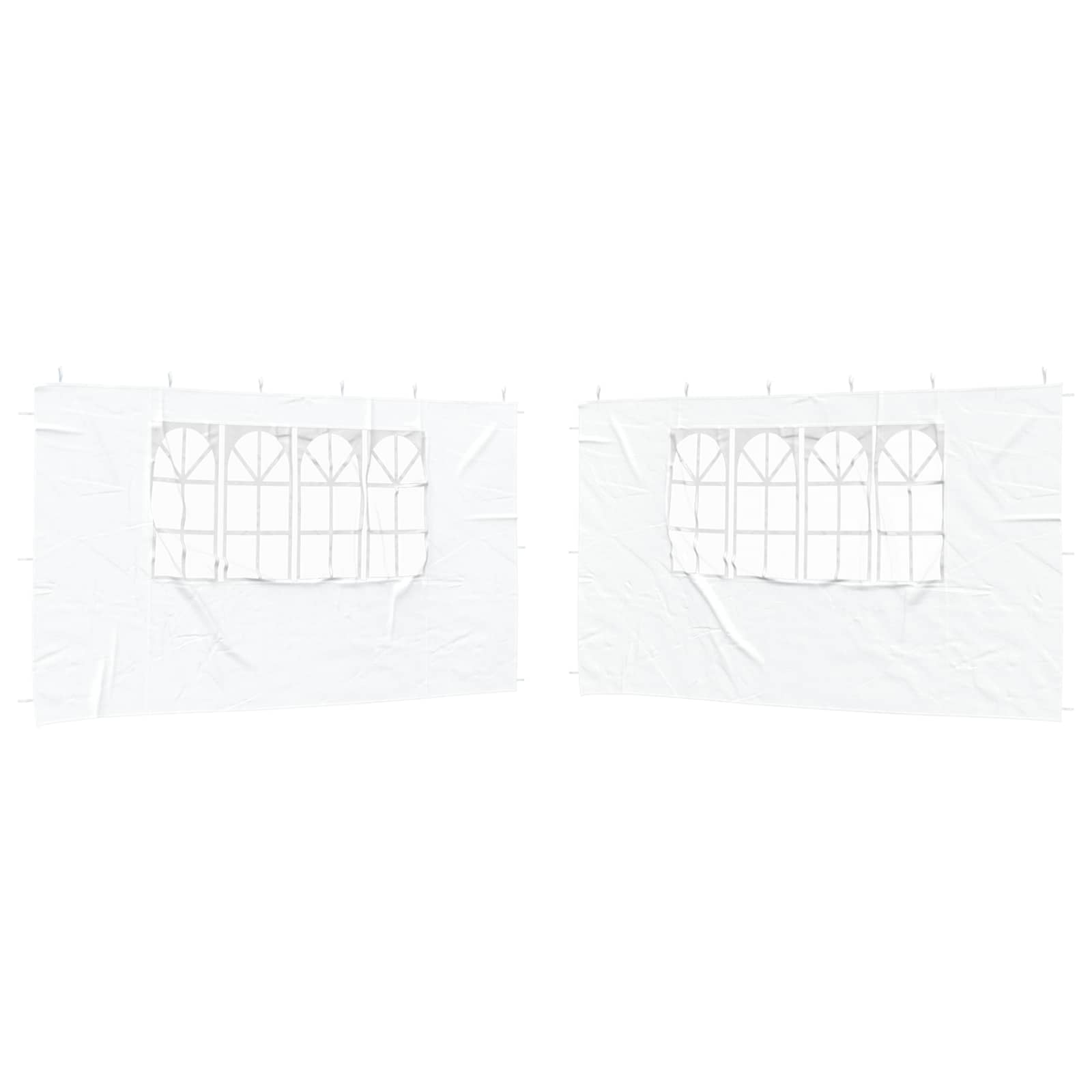 vidaXL Ściana boczna namiotu na imprezy 2 pcs 400 x 195 cm Biały