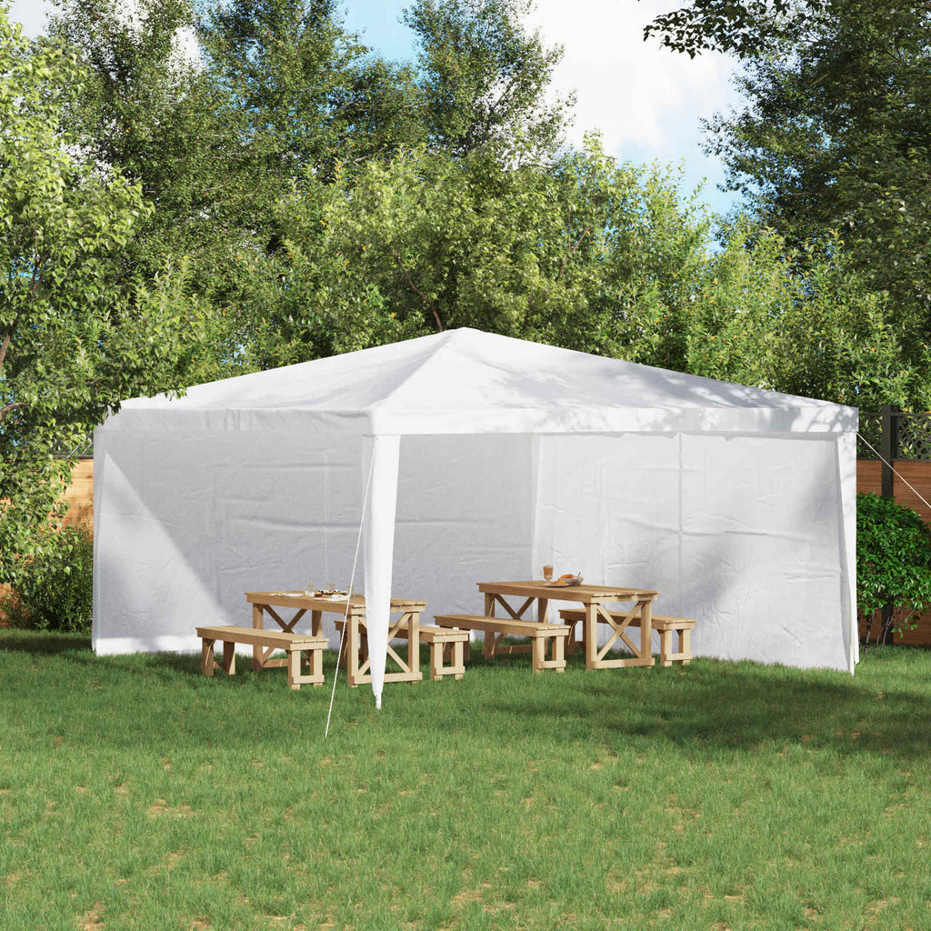 vidaXL Ściana boczna namiotu na imprezy 2 pcs Biały 400 x 195 cm