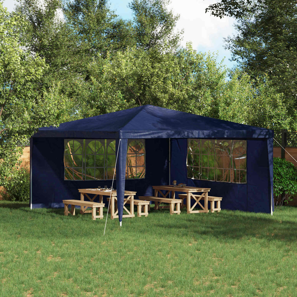 vidaXL Ściana boczna namiotu na imprezy 2 pcs 400 x 195 cm niebieski