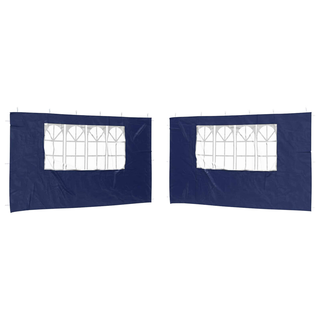 vidaXL Ściana boczna namiotu na imprezy 2 pcs 400 x 195 cm niebieski