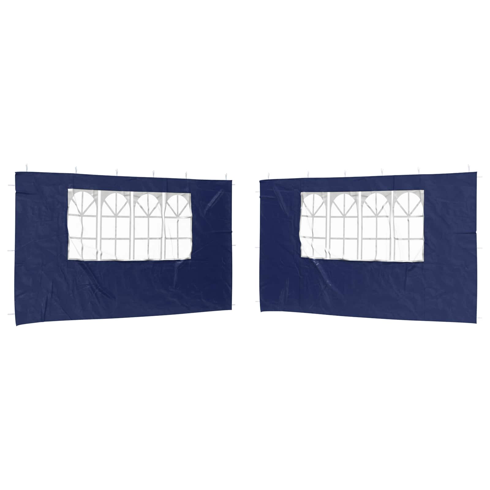 vidaXL Ściana boczna namiotu na imprezy 2 pcs 400 x 195 cm niebieski