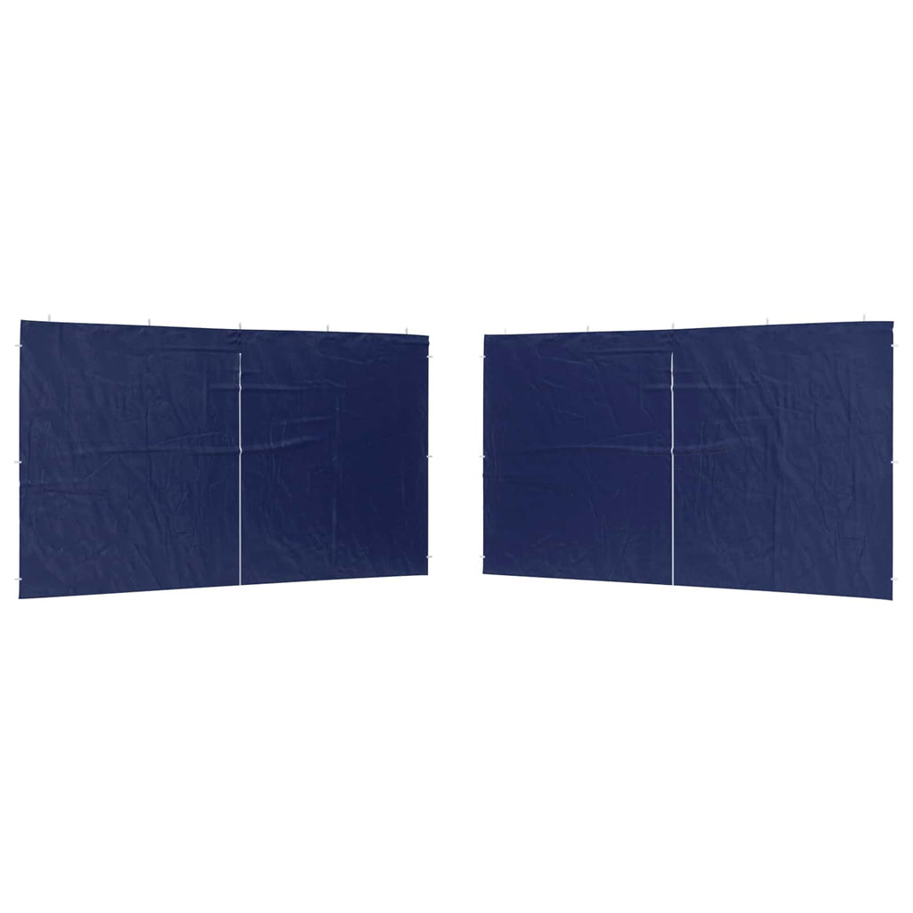 vidaXL Ściana boczna namiotu na imprezy 2 pcs niebieski 400 x 195 cm