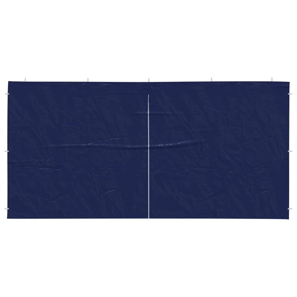 vidaXL Ściana boczna namiotu na imprezy 2 pcs niebieski 400 x 195 cm