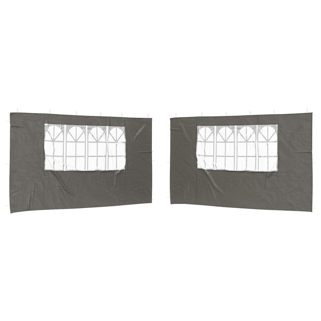 vidaXL Ściana boczna namiotu na imprezy 2 pcs 400 x 195 cm antracytowy