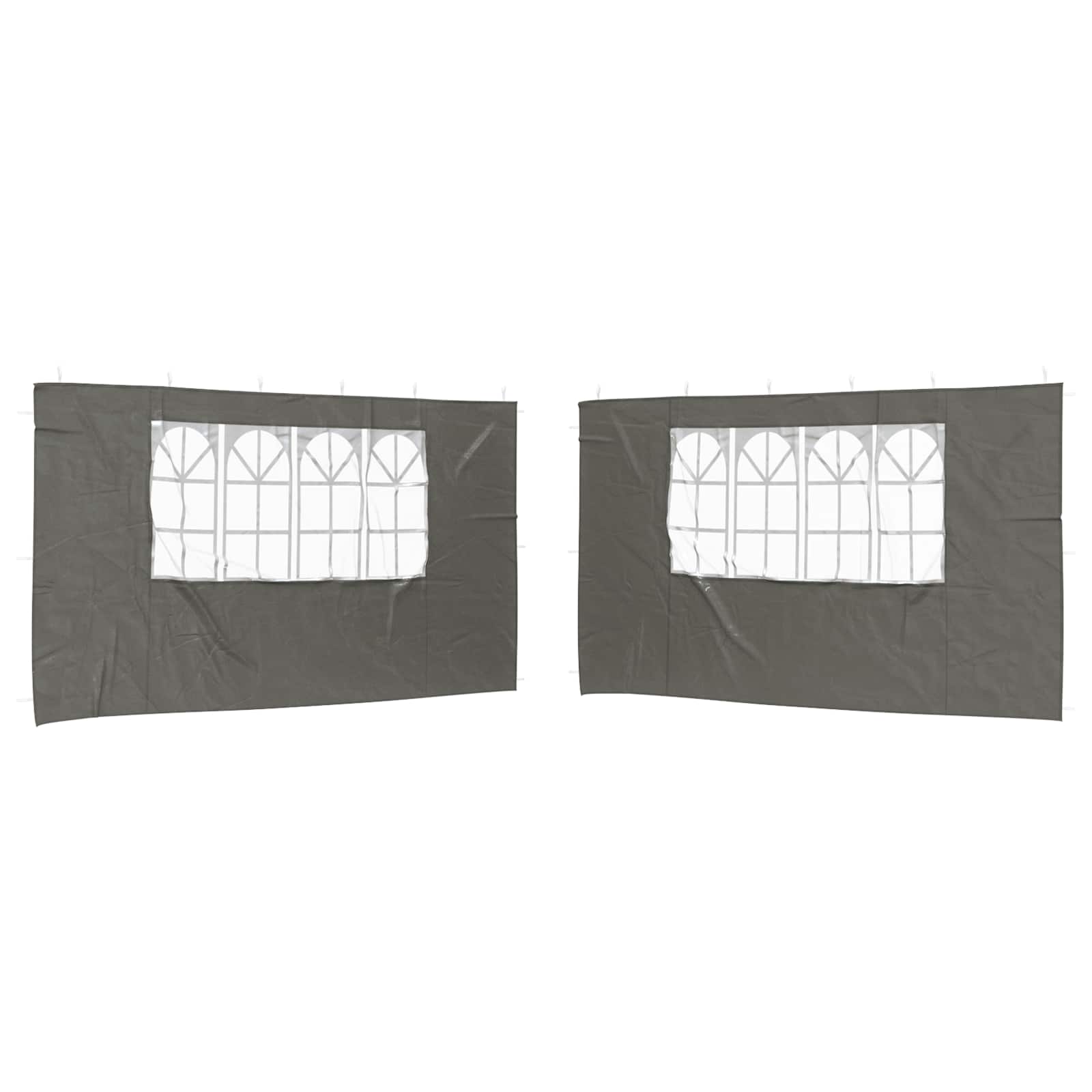 vidaXL Ściana boczna namiotu na imprezy 2 pcs 400 x 195 cm antracytowy