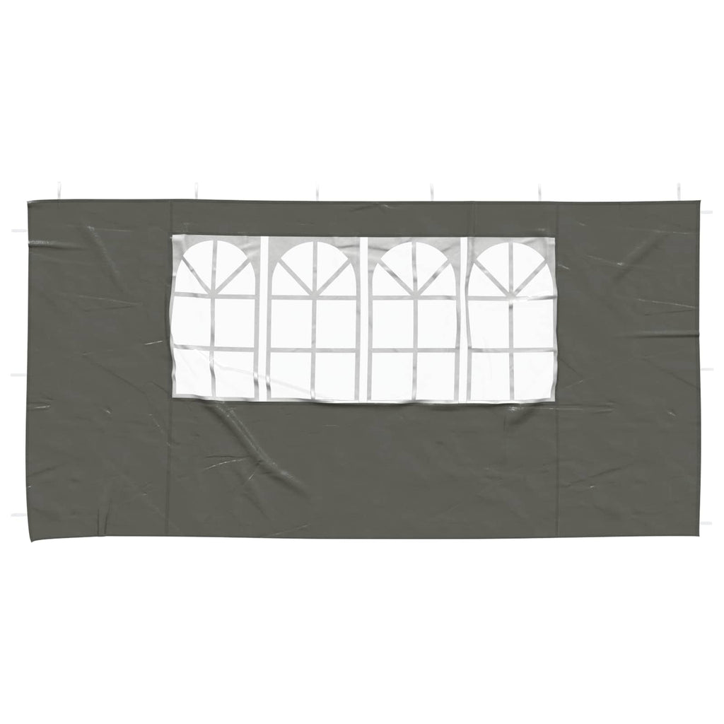 vidaXL Ściana boczna namiotu na imprezy 2 pcs 400 x 195 cm antracytowy