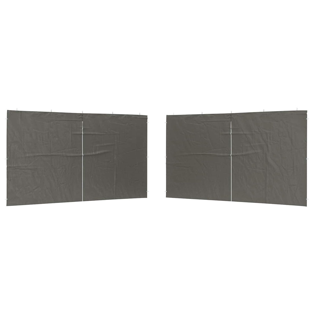 vidaXL Ściana boczna namiotu na imprezy 2 pcs antracytowy 400 x 195 cm