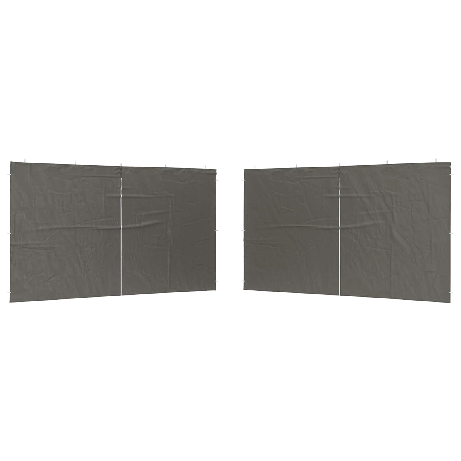 vidaXL Ściana boczna namiotu na imprezy 2 pcs antracytowy 400 x 195 cm
