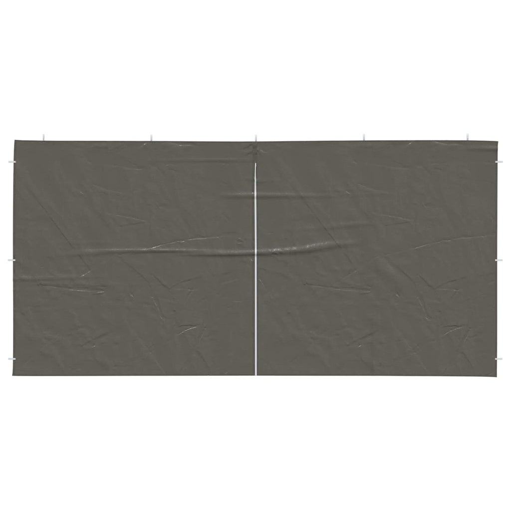 vidaXL Ściana boczna namiotu na imprezy 2 pcs antracytowy 400 x 195 cm