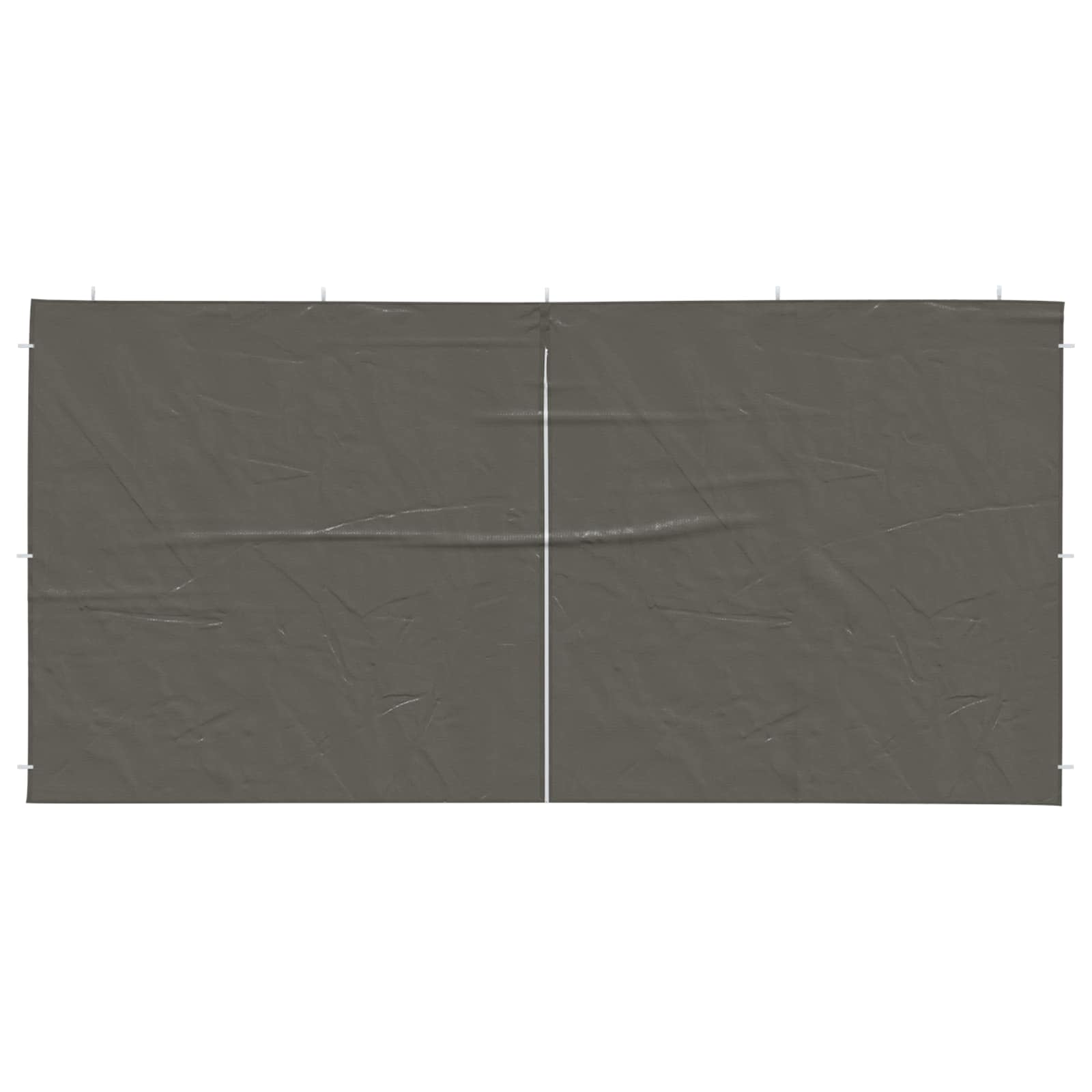 vidaXL Ściana boczna namiotu na imprezy 2 pcs antracytowy 400 x 195 cm