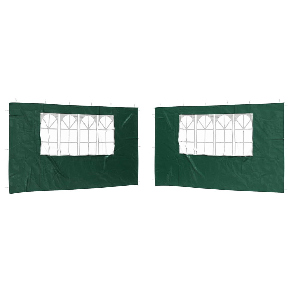 vidaXL Ściana boczna namiotu na imprezy 2 pcs 400 x 195 cm zielony