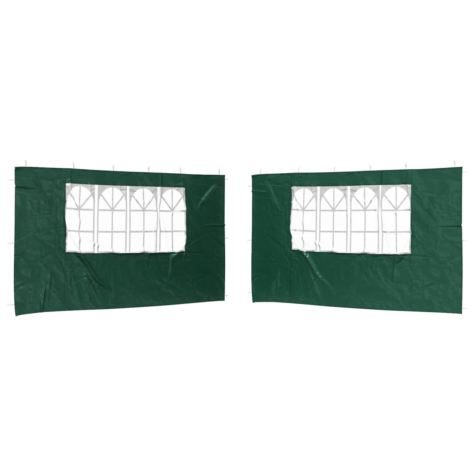 vidaXL Ściana boczna namiotu na imprezy 2 pcs 400 x 195 cm zielony