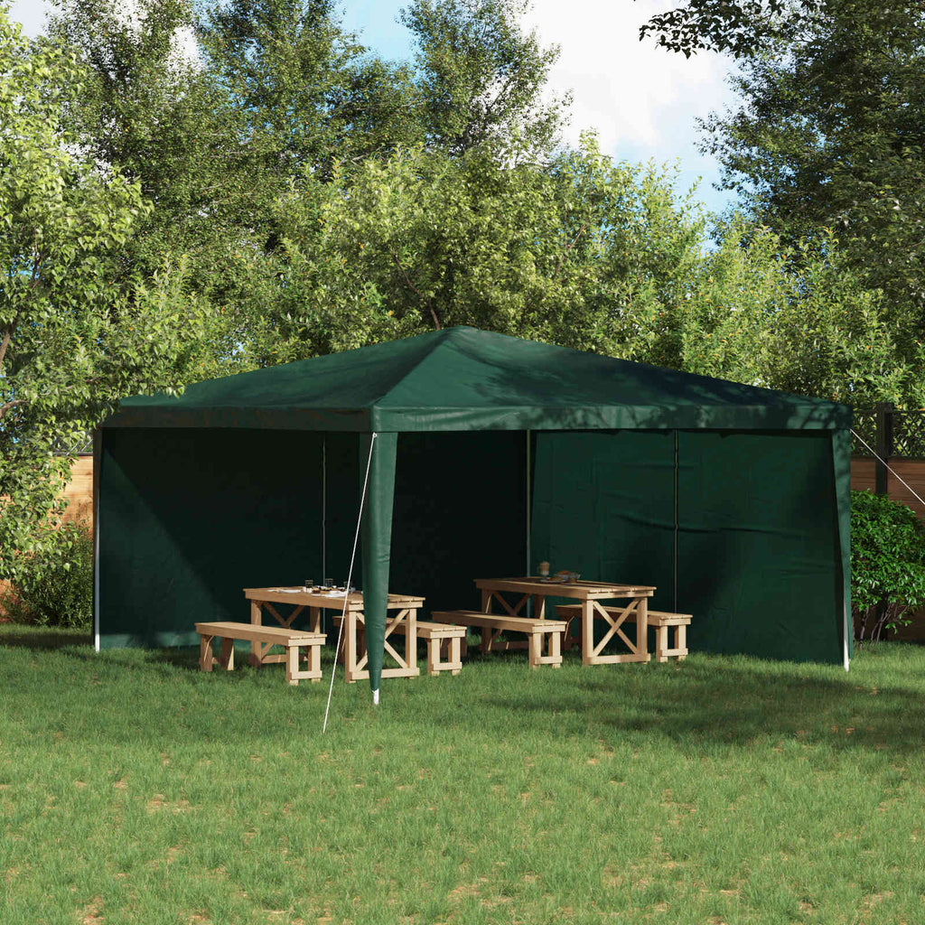 vidaXL Ściana boczna namiotu na imprezy 2 pcs zielony 400 x 195 cm