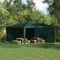vidaXL Ściana boczna namiotu na imprezy 2 pcs zielony 400 x 195 cm