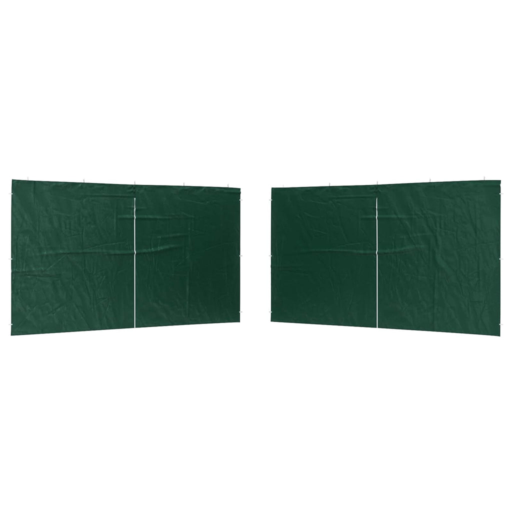 vidaXL Ściana boczna namiotu na imprezy 2 pcs zielony 400 x 195 cm