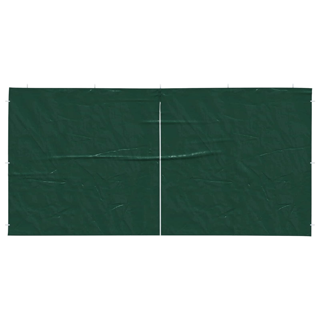 vidaXL Ściana boczna namiotu na imprezy 2 pcs zielony 400 x 195 cm