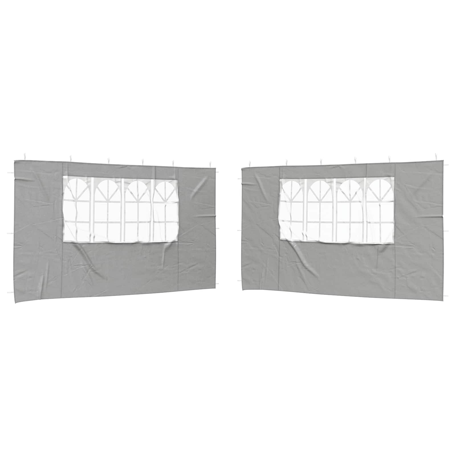 vidaXL Ściana boczna namiotu na imprezy 2 pcs 400 x 195 cm jasnoszary