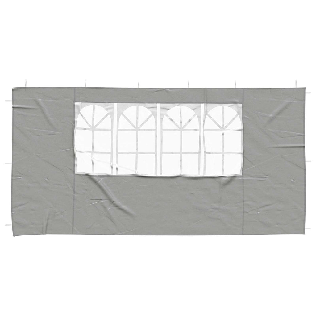 vidaXL Ściana boczna namiotu na imprezy 2 pcs 400 x 195 cm jasnoszary