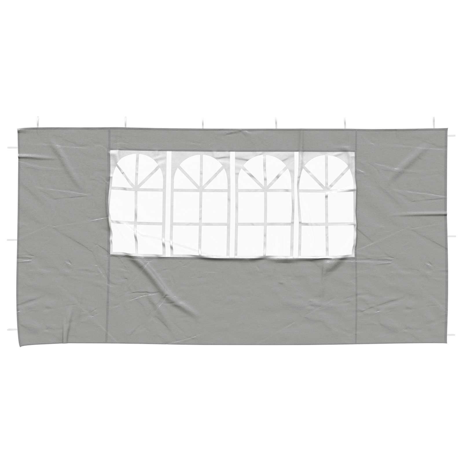 vidaXL Ściana boczna namiotu na imprezy 2 pcs 400 x 195 cm jasnoszary