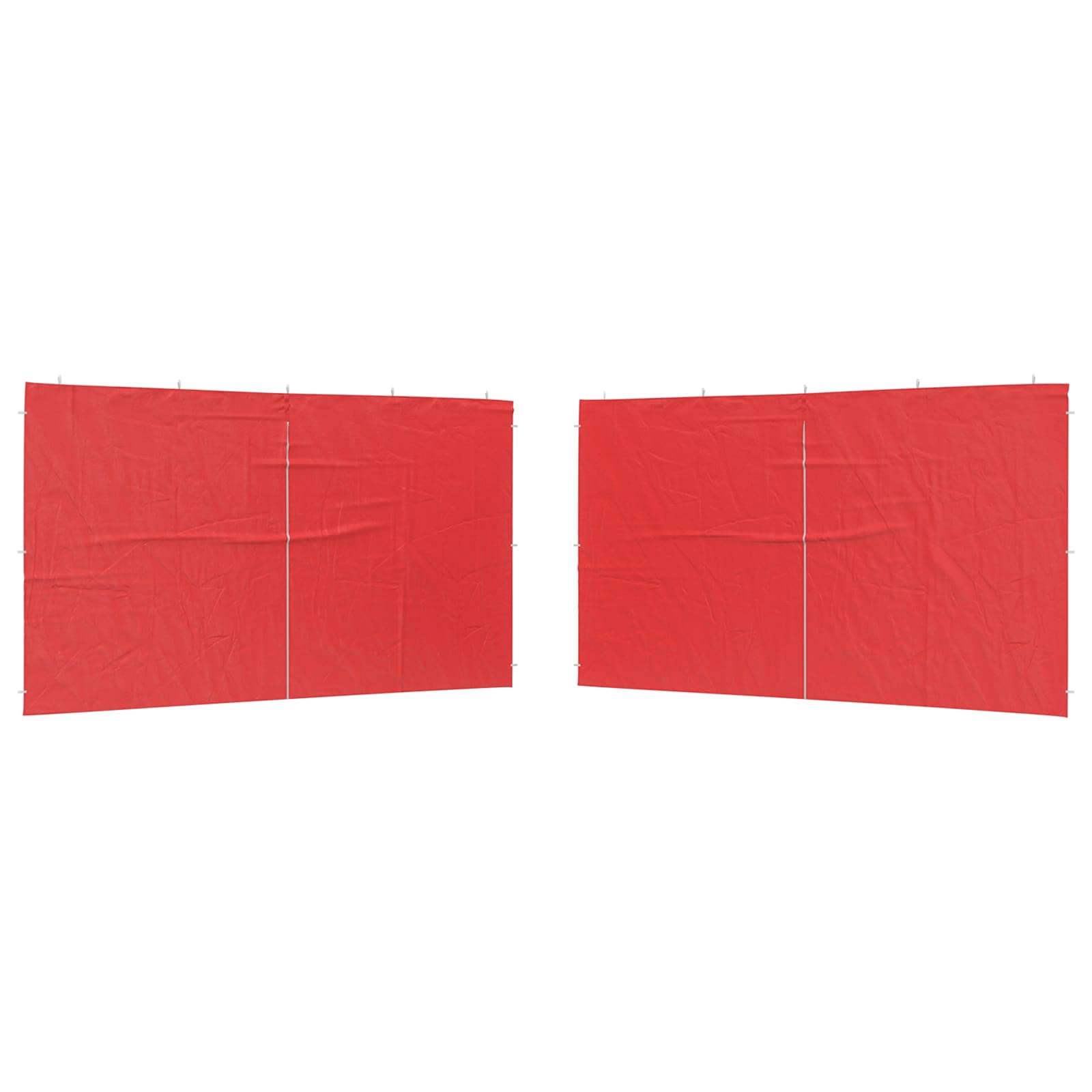 vidaXL Ściana boczna namiotu na imprezy 2 pcs czerwony 400 x 195 cm