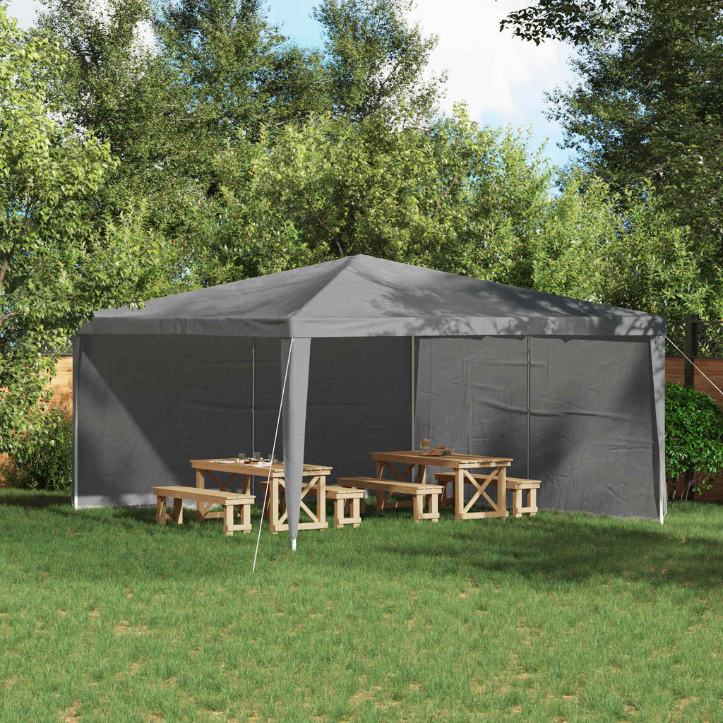 vidaXL Ściana boczna namiotu na imprezy 2 pcs Jasnoszary 400 x 195 cm