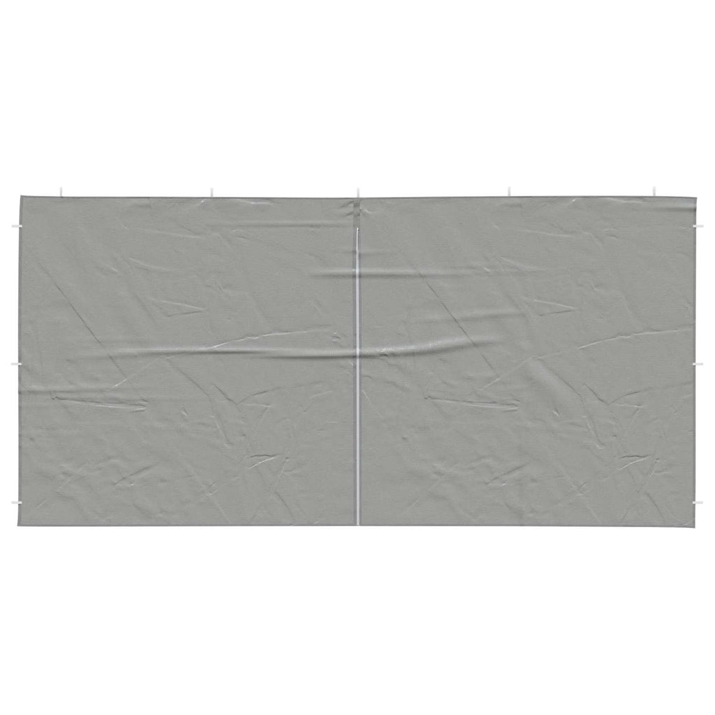vidaXL Ściana boczna namiotu na imprezy 2 pcs Jasnoszary 400 x 195 cm