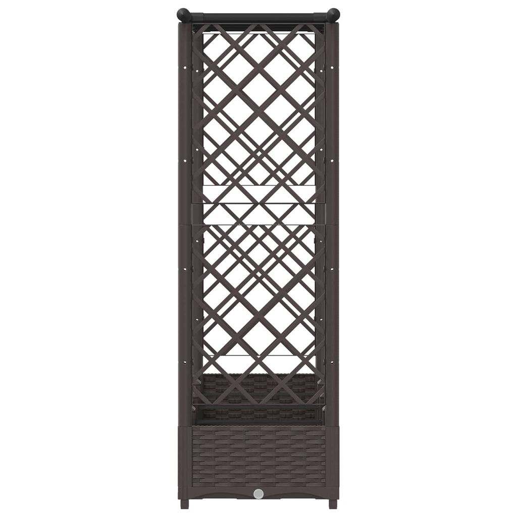 vidaXL Podniesione łóżko z kratką i dachem brązowy 203 x 40 x 121 cm