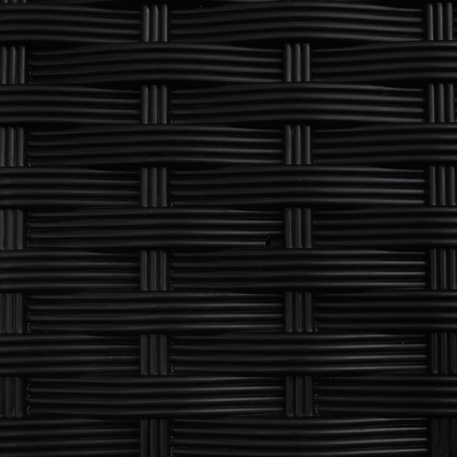 vidaXL Podniesione łóżko z kratką i dachem Czarny 164 x 40 x 138 cm PP