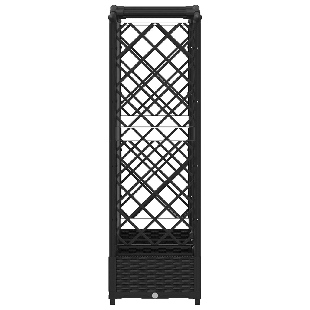 vidaXL Podniesione łóżko z kratką i dachem Czarny 203,5 x 40 x 123 cm