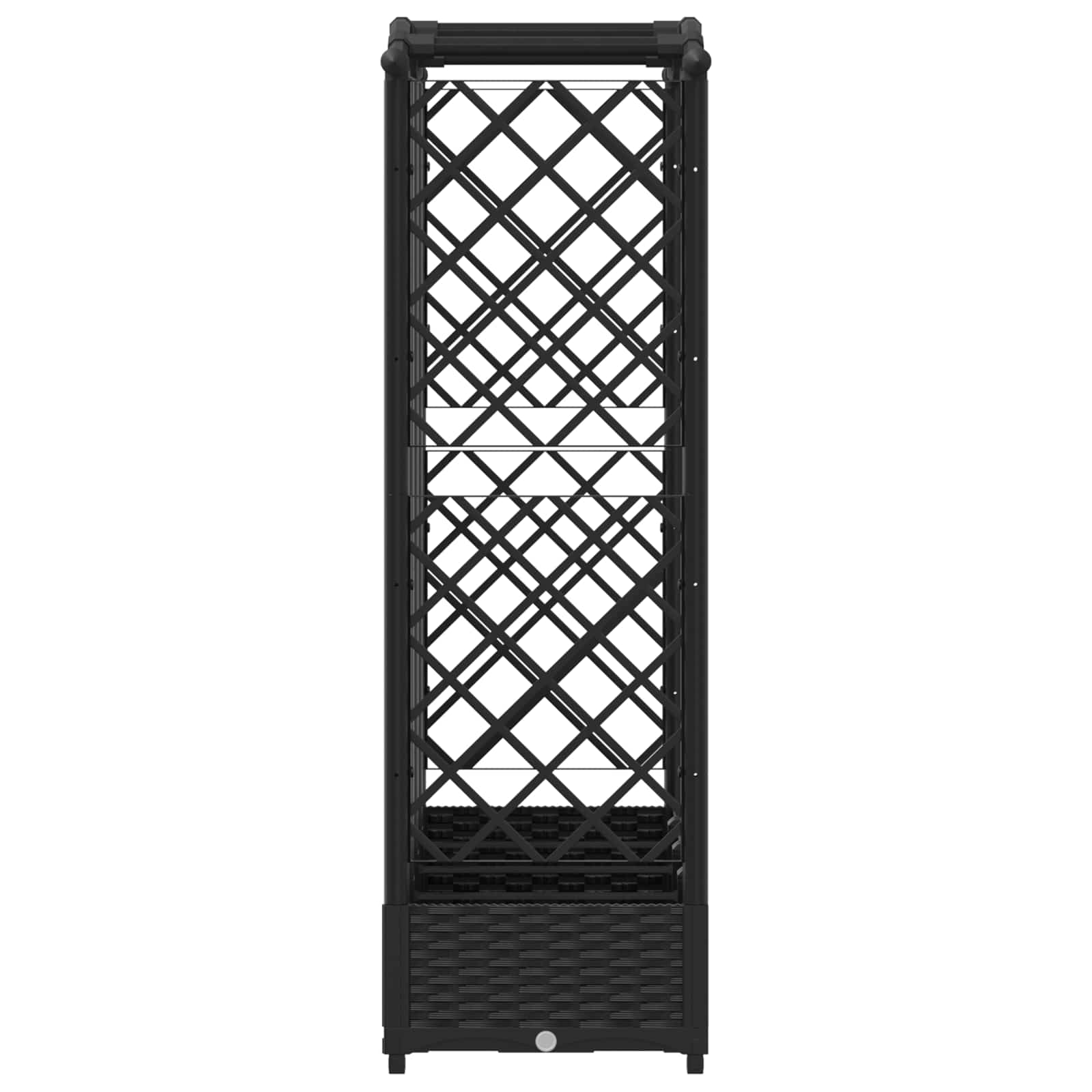vidaXL Podniesione łóżko z kratką i dachem Czarny 203,5 x 40 x 123 cm