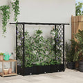 vidaXL Podniesione łóżko z kratką i dachem Czarny 164 x 40 x 121 cm PP