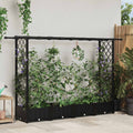 vidaXL Podniesione łóżko z kratką i dachem Czarny 203 x 40 x 121 cm PP