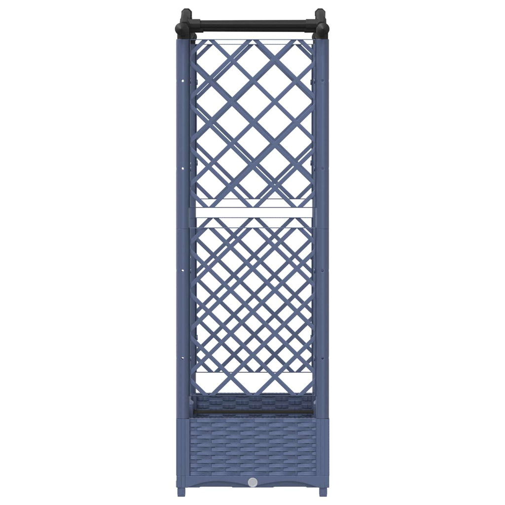 vidaXL Podniesione łóżko z kratką i dachem Szary 124 x 40 x 123 cm PP