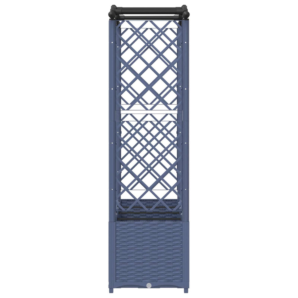vidaXL Podniesione łóżko z kratką i dachem Szary 204 x 40 x 138 cm PP