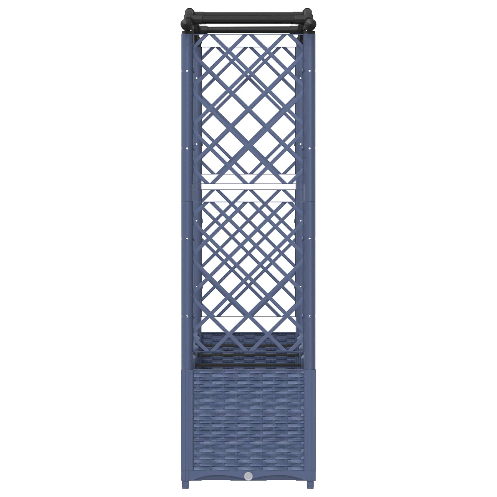 vidaXL Podniesione łóżko z kratką i dachem Szary 204 x 40 x 138 cm PP