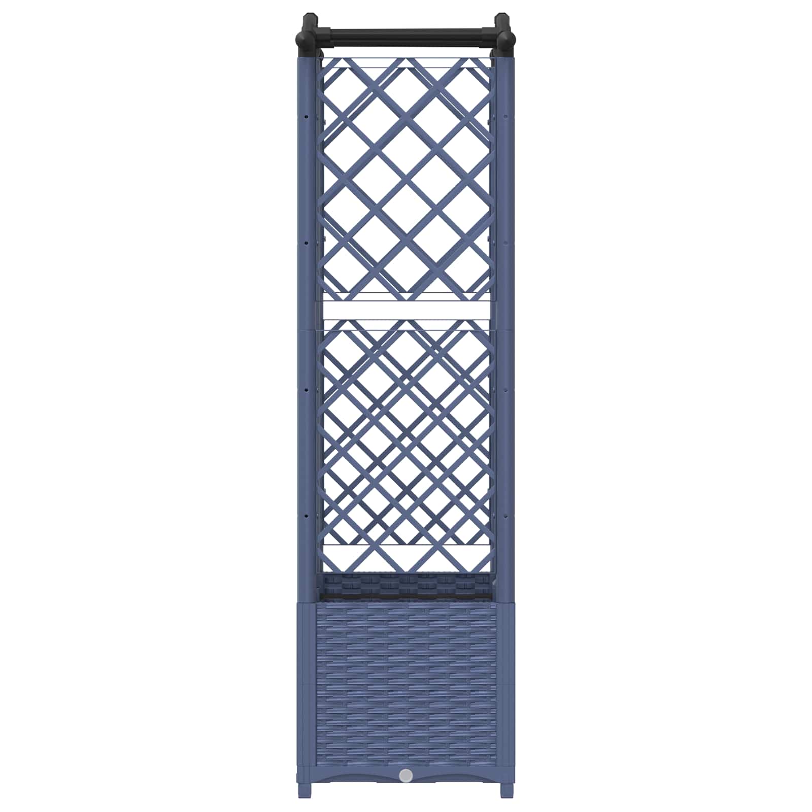 vidaXL Podniesione łóżko z kratką i dachem Szary 122 x 40 x 138 cm PP