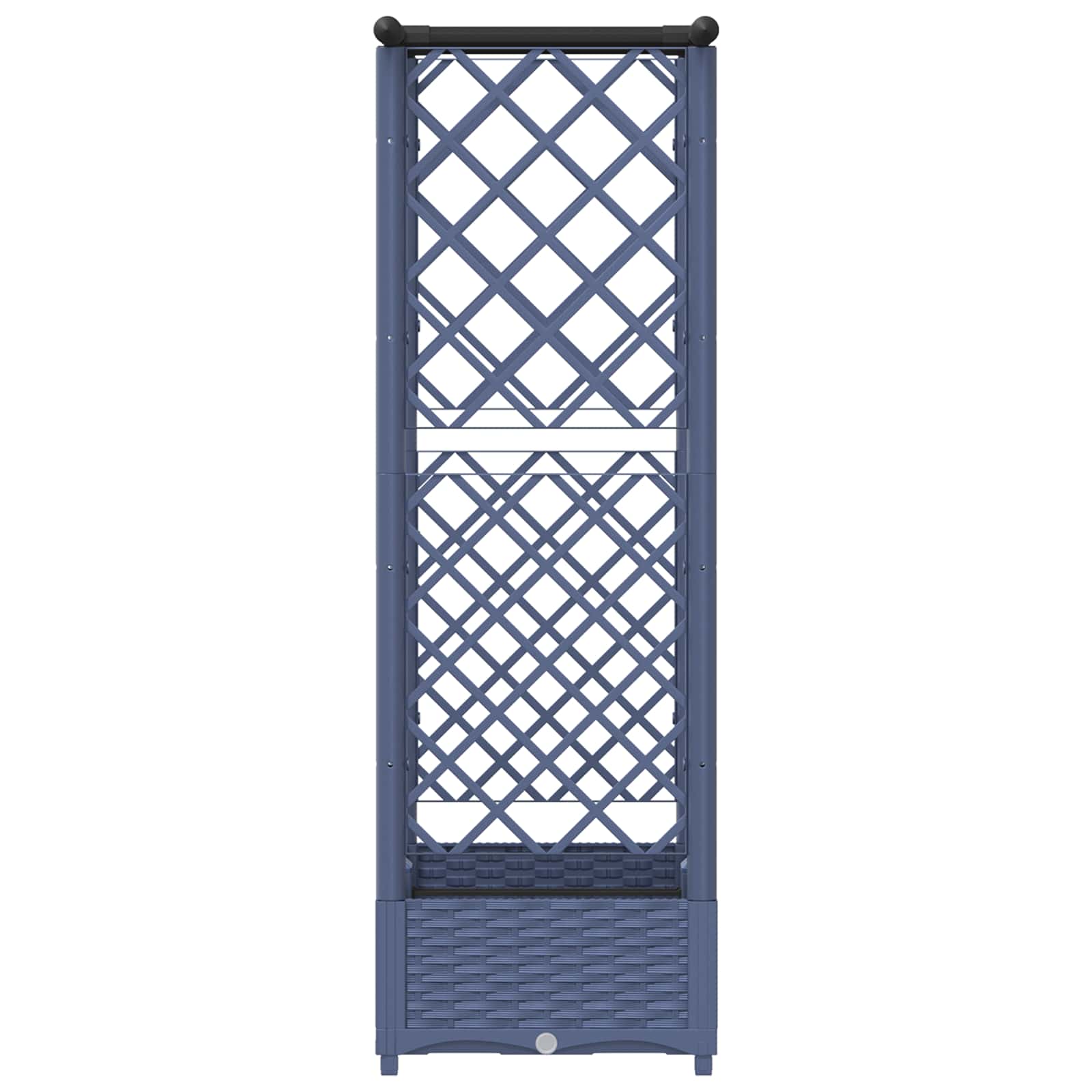 vidaXL Podniesione łóżko z kratką i dachem Szary 122,5 x 40 x 121 cm